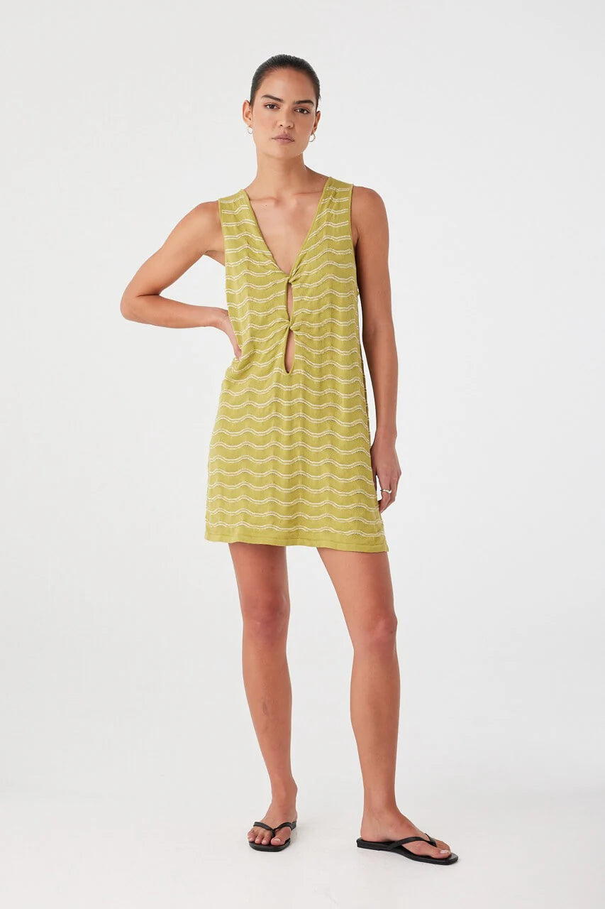 ONDA SHIFT DRESS | MATCHA WAVE