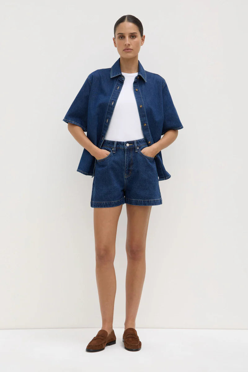 BOXY DENIM SHORT | HERITAGE BLUE