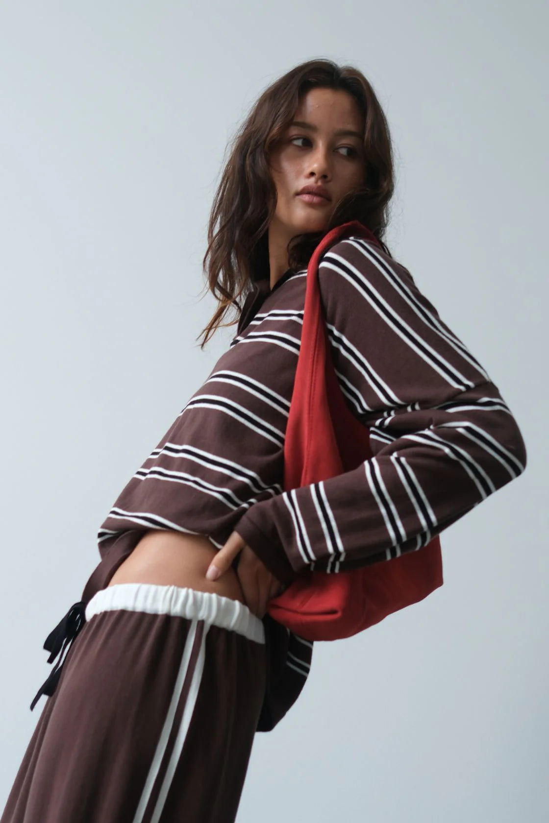 RAYNE KNIT JERSEY | ESPRESSO, BLACK & CREAM STRIPE