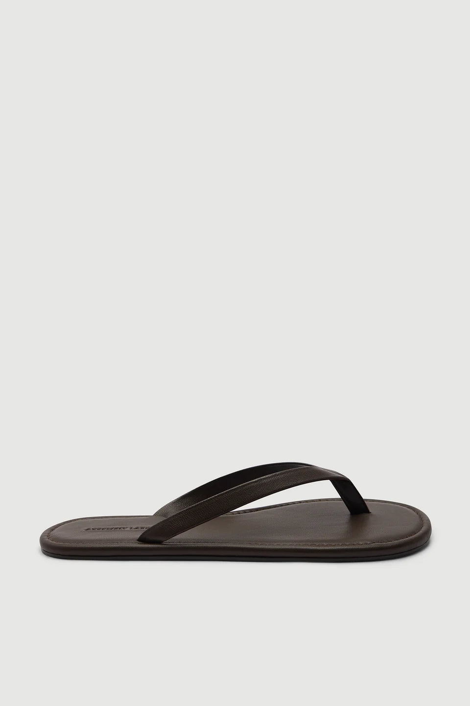 ALINA LEATHER THONG | WALNUT