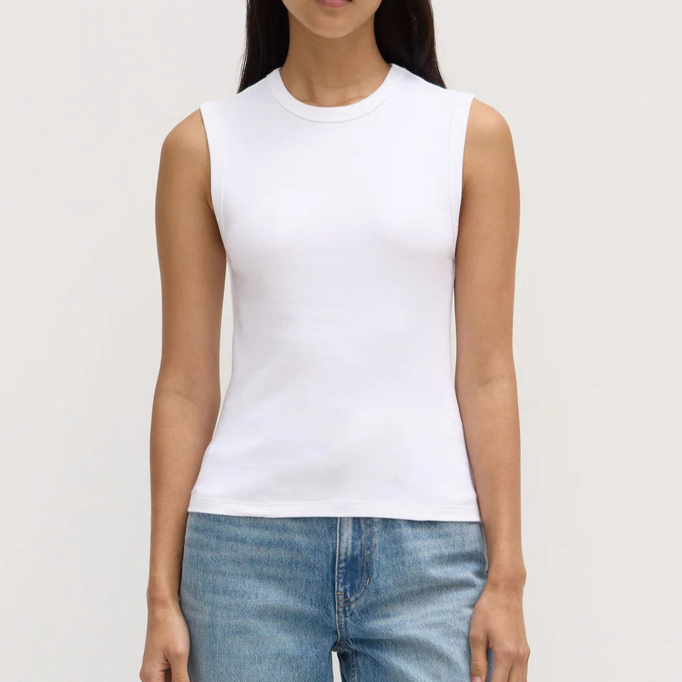 ANTONIA JERSEY TANK | WHITE