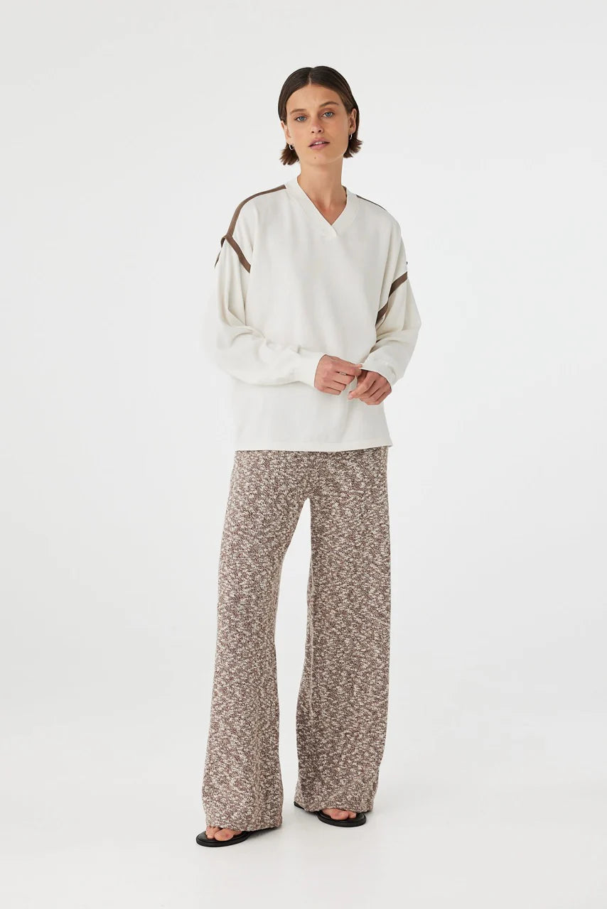 EDEN LONG SLEEVE TEE | CREAM & ESPRESSO