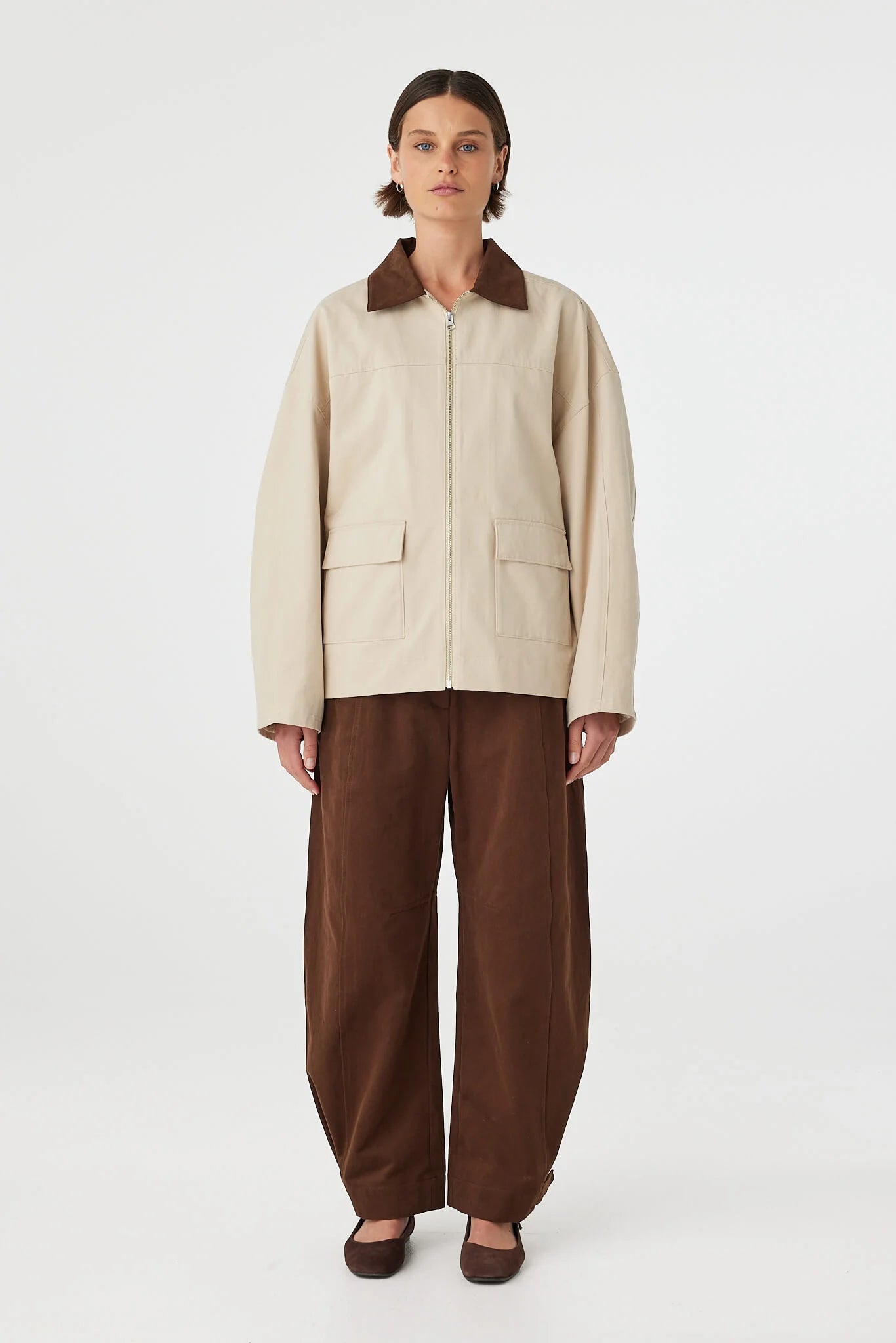 RORY JACKET | BEIGE & ESPRESSO