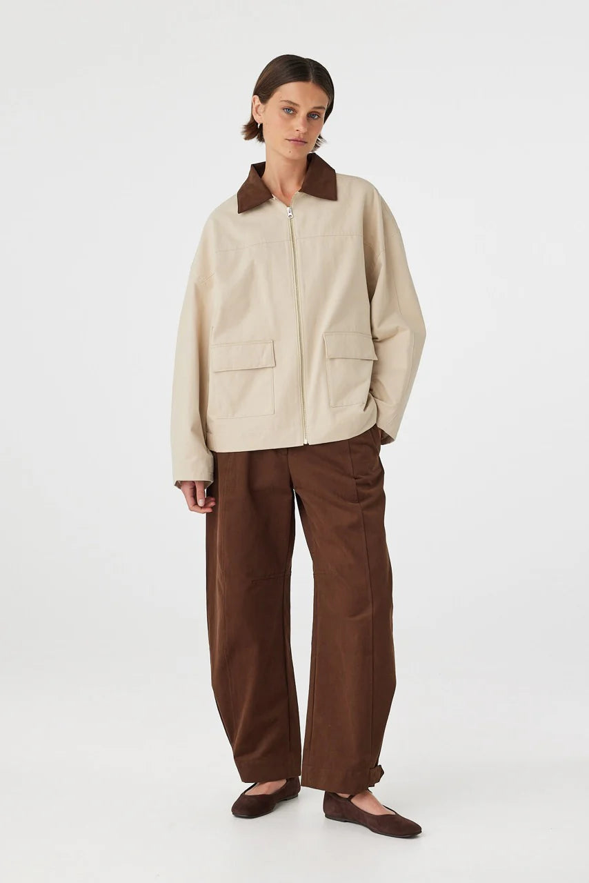 RORY JACKET | BEIGE & ESPRESSO