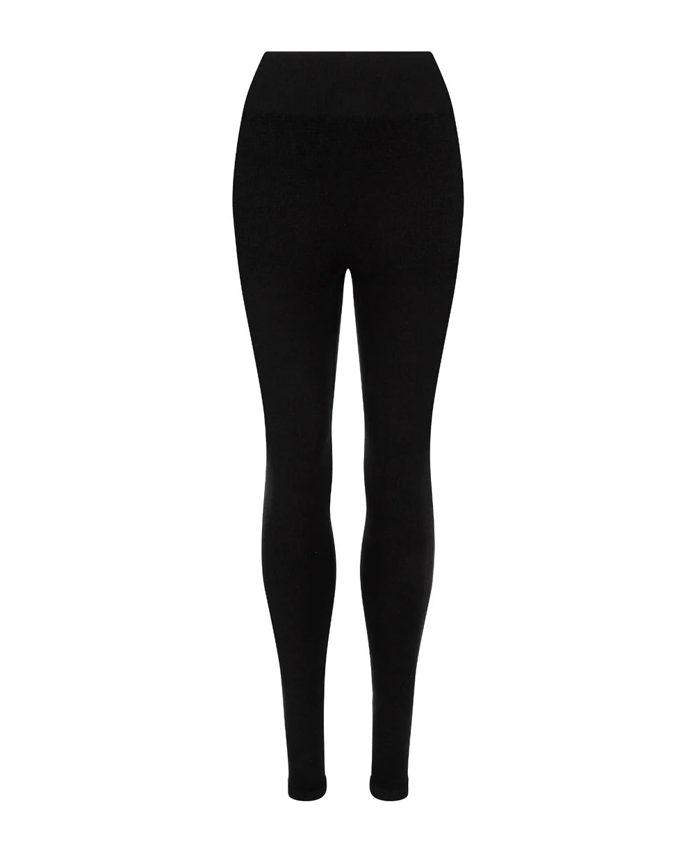 CLASSIC WOOL RIB LEGGING | BLACK