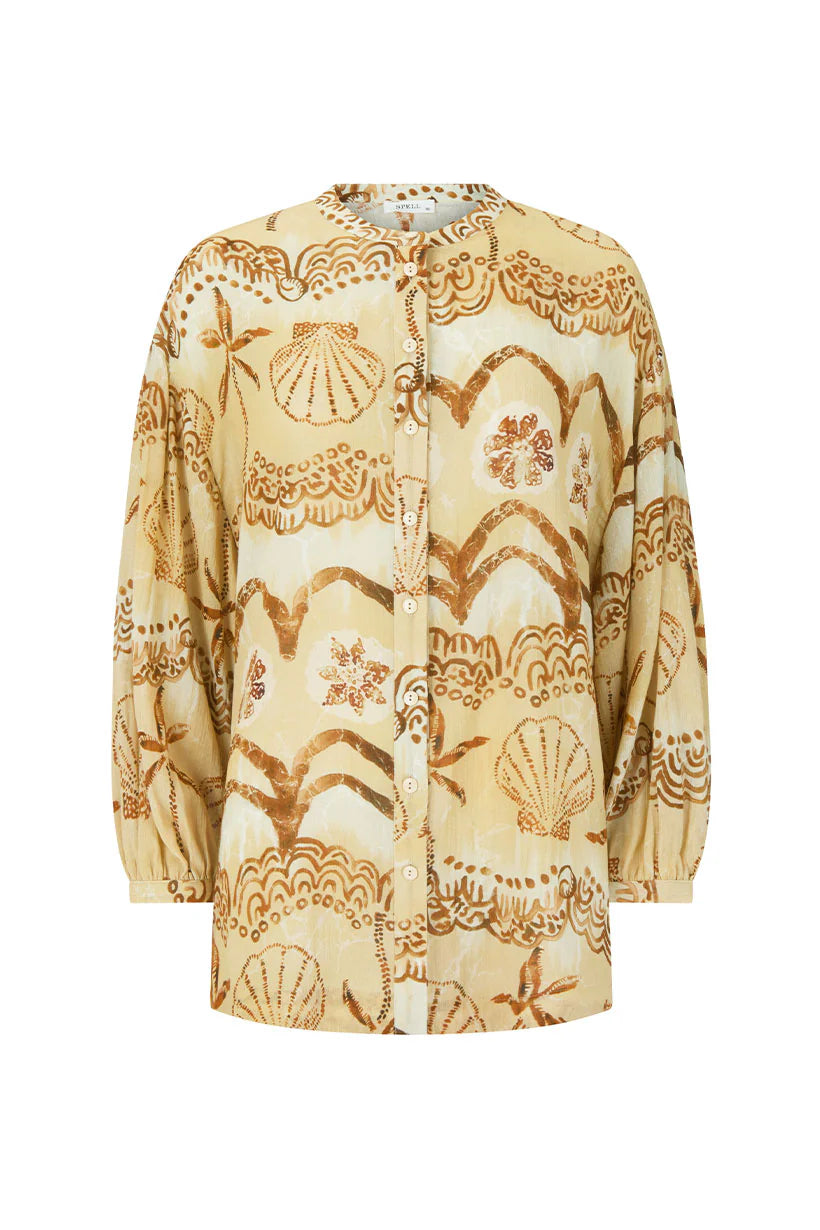 MERMAID COVE SHIRT | TAN