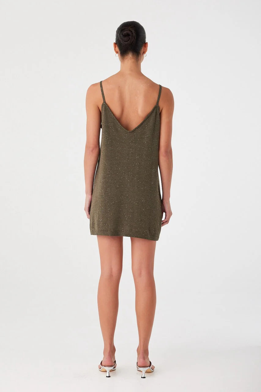 MIRA DRESS | OLIVE SPARKLE