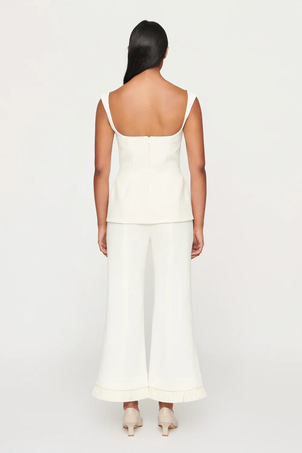 SIMONA PANELLED TOP | OFF WHITE