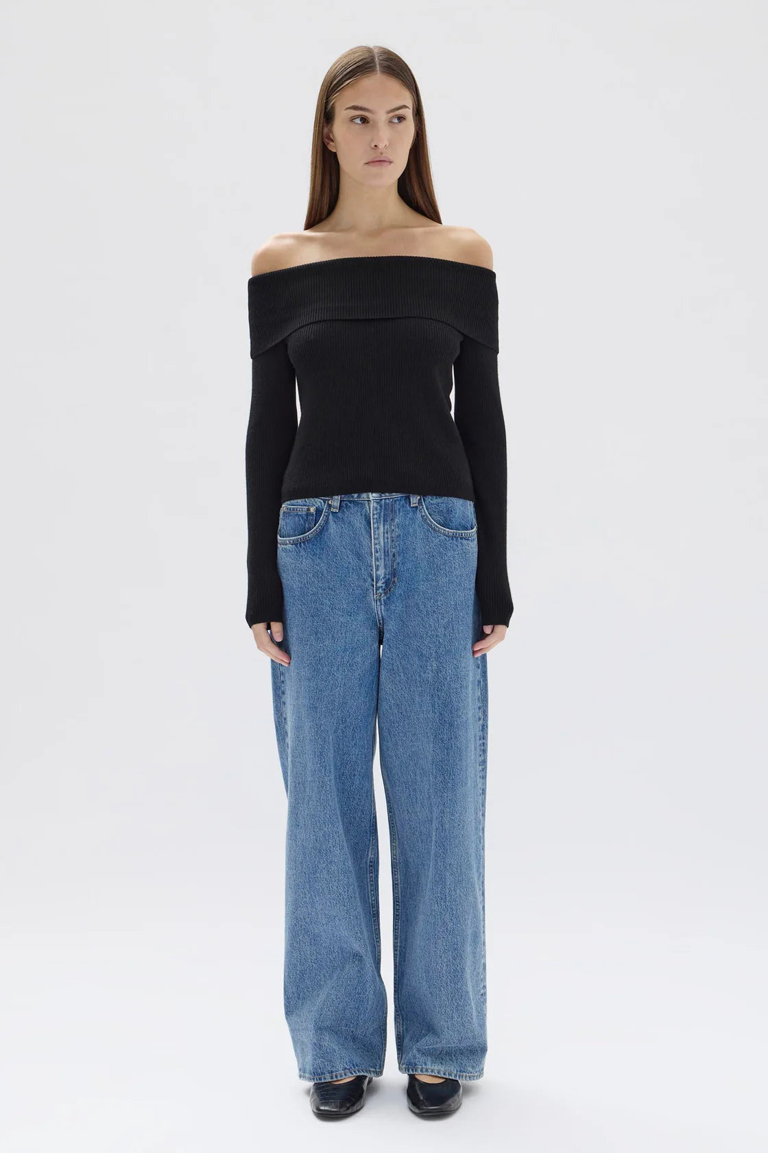 CARI OFF-SHOULDER WOOL TOP