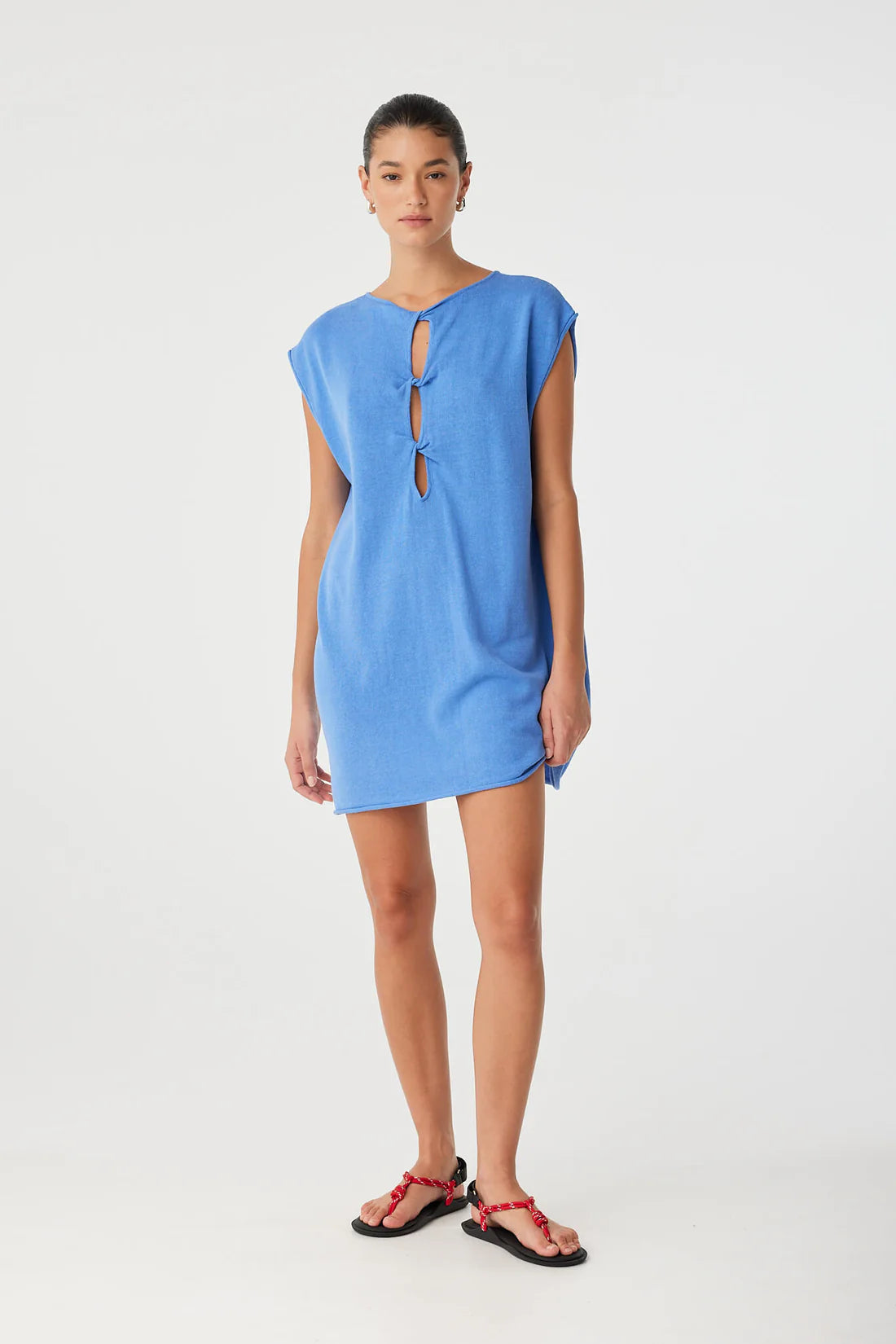 PALA REVERSIBLE MINI DRESS - PACIFIC BLUE
