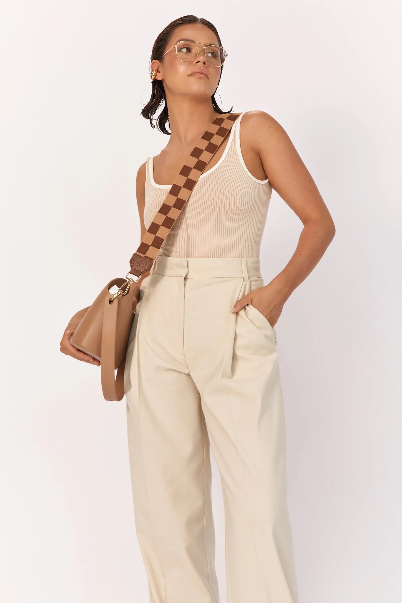 SHOULDER STRAP | COCOA CHECK