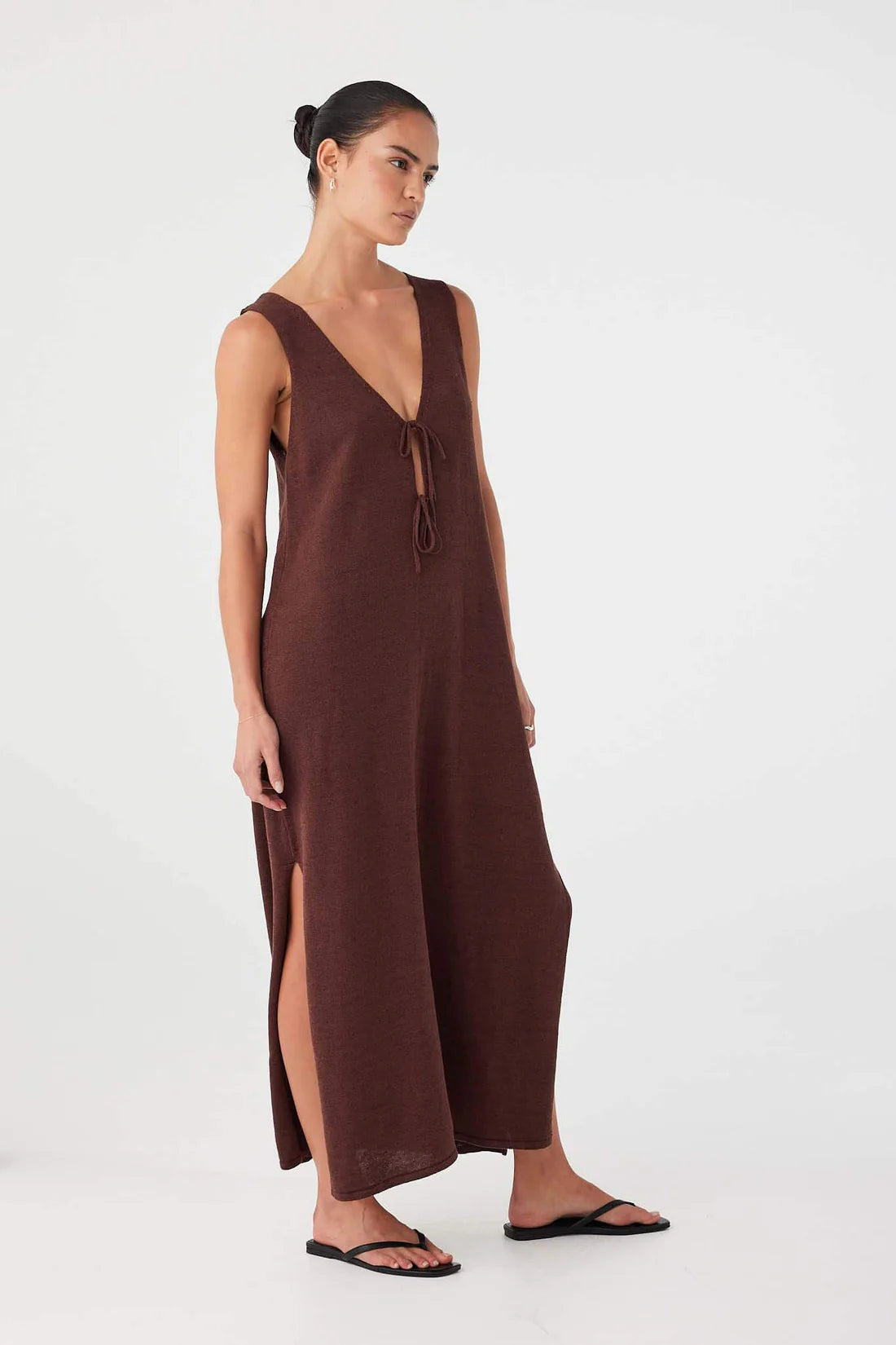 POPPY REVERSIBLE MAXI DRESS | CHOCOLATE