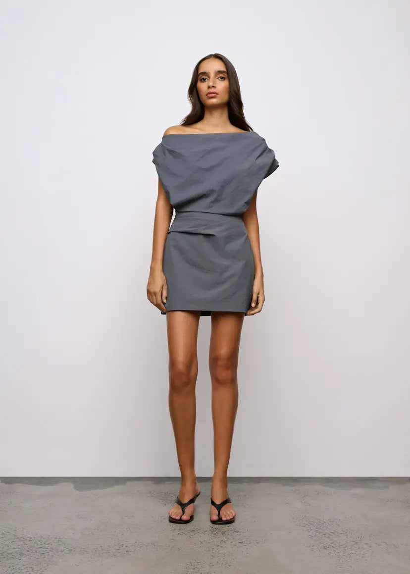 PALLAS MINI DRESS | SLATE