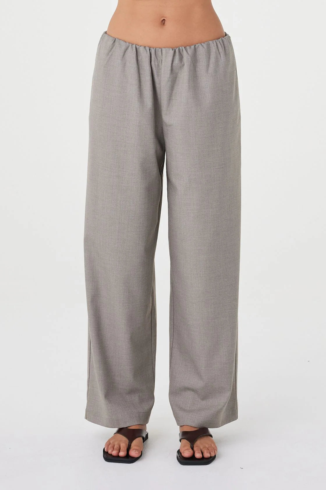 ANNIKA PANT | TAUPE BLUE PINSTRIPE