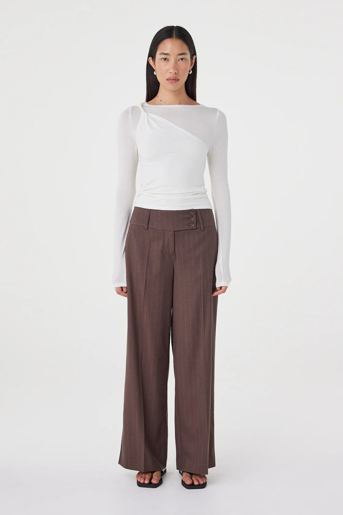 MABEL LS TWIST TOP | CREAM
