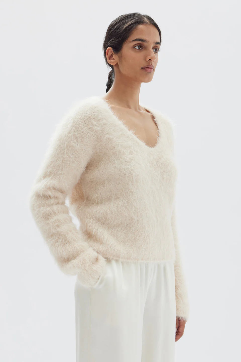 HUNTER ALPACA V-NECK KNIT