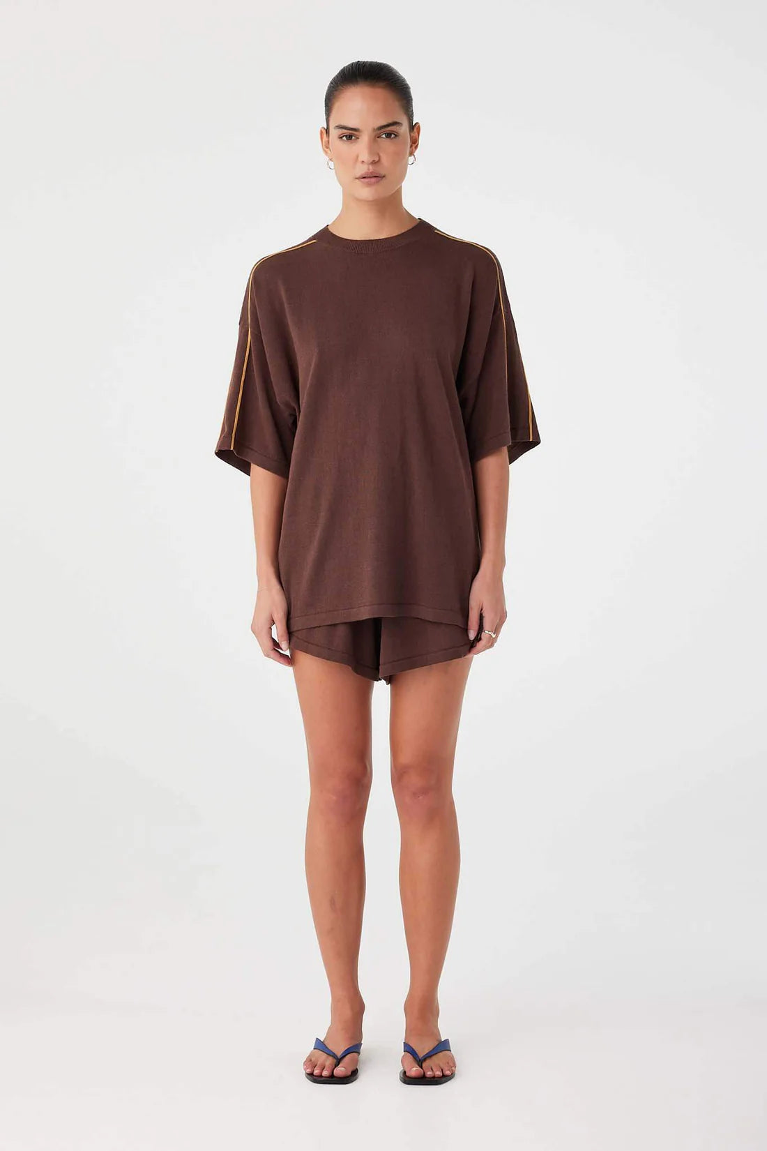 PIPPA OVERSIZED TEE - ESPRESSO