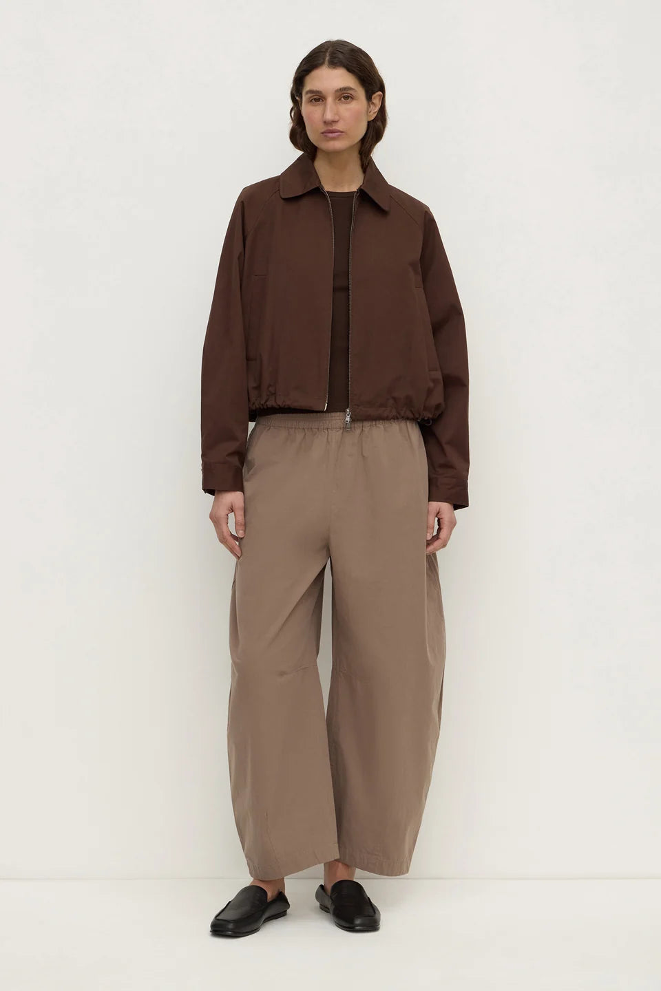 ELAINE WASHED COTTON PANT | DARK SAND