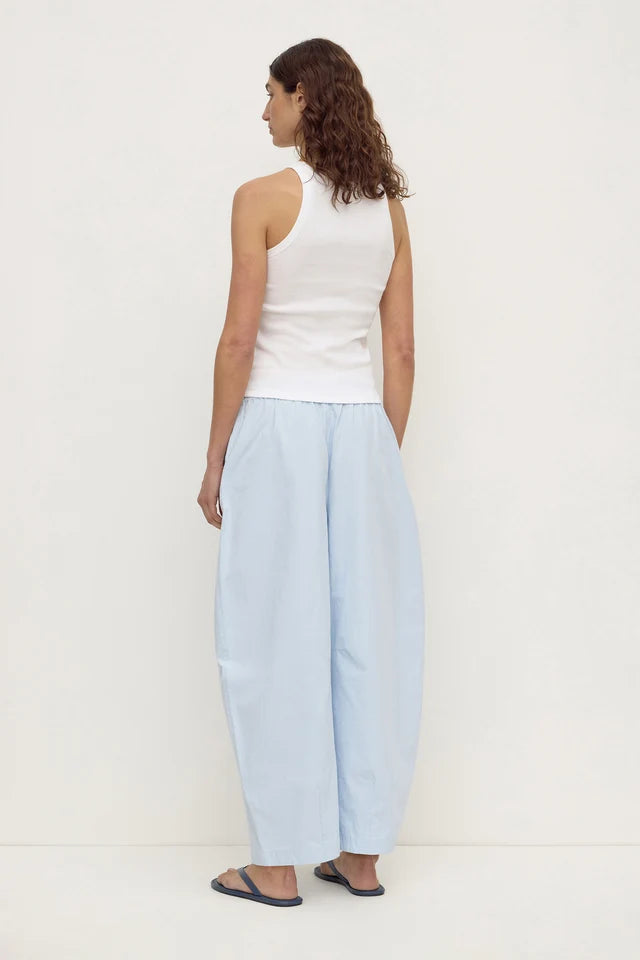 ELAINE WASHED COTTON PANT | POWDER BLUE