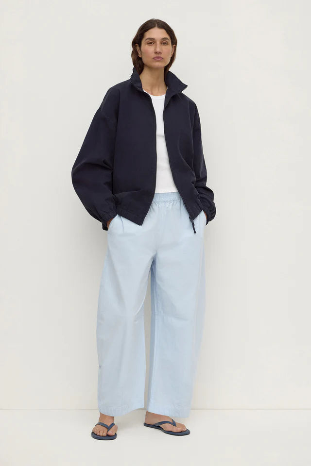 ELAINE WASHED COTTON PANT | POWDER BLUE