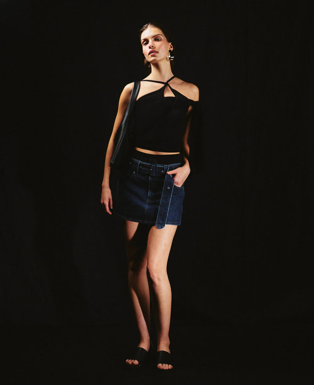 SURYA WOOL TANK | BLACK