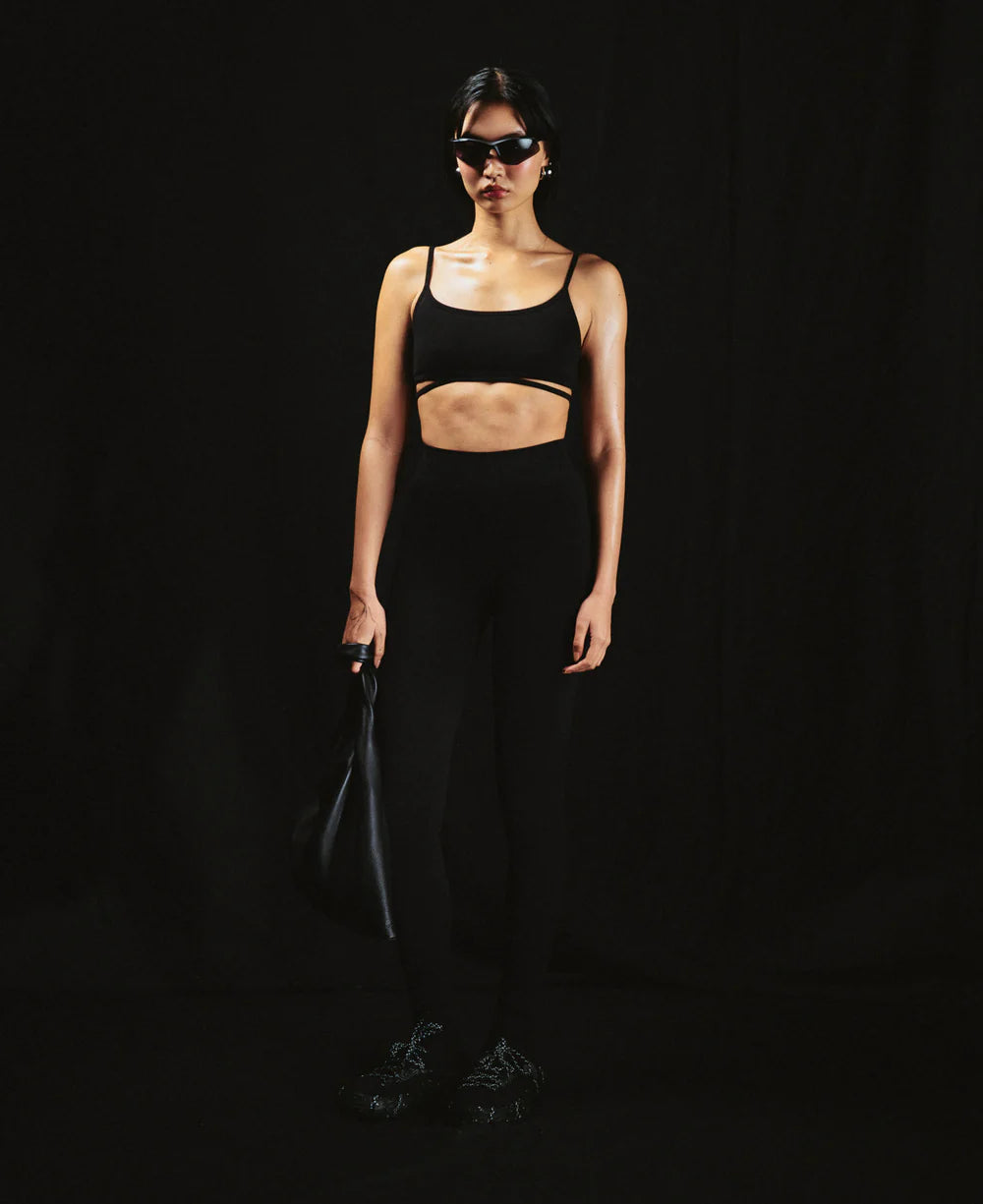 CLASSIC WOOL RIB LEGGING | BLACK