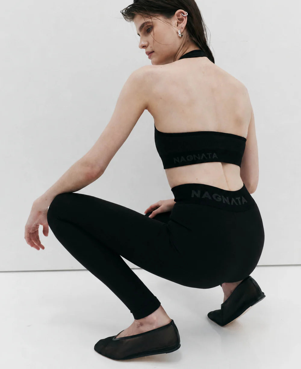 CLASSIC WOOL RIB LEGGING | BLACK