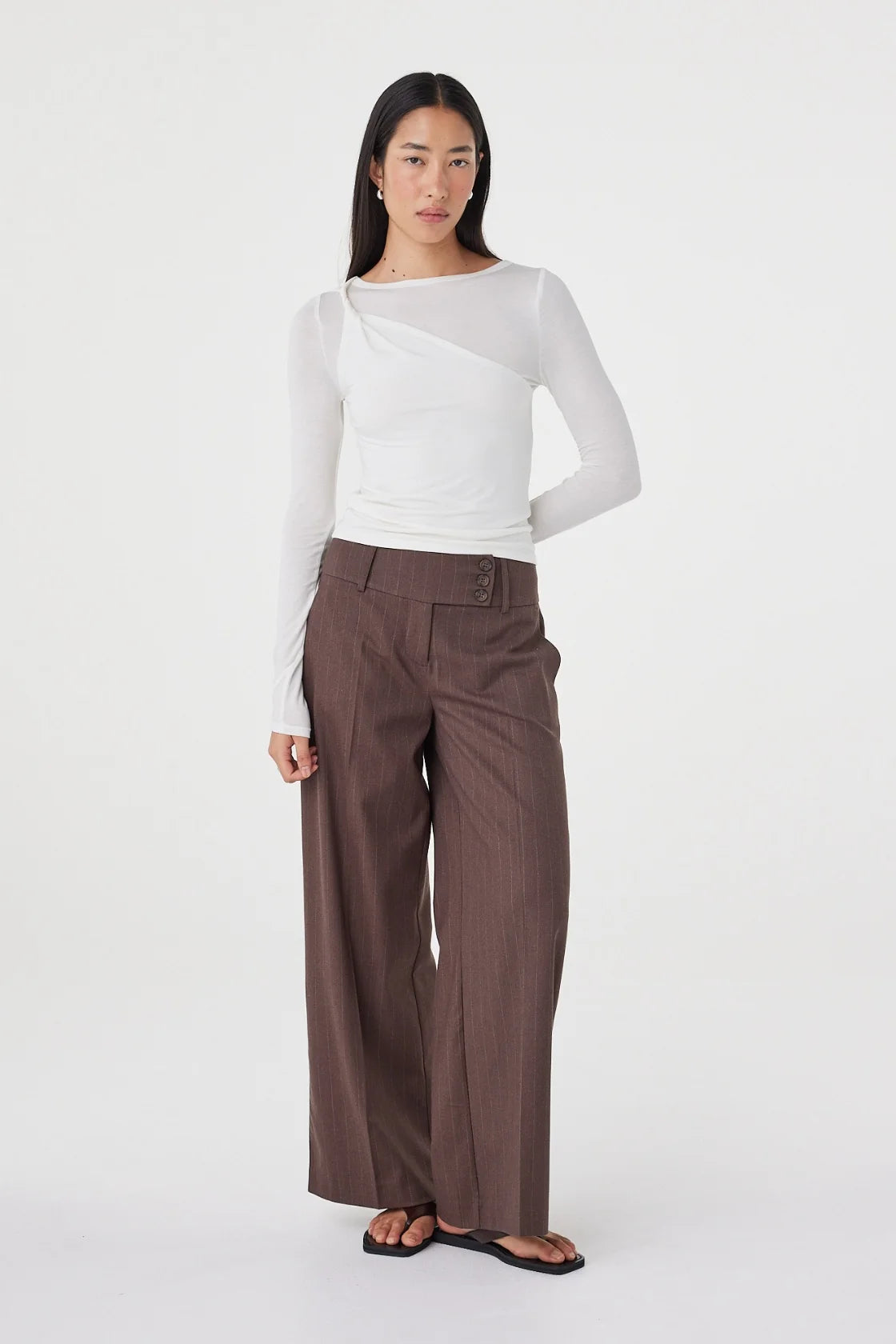 MABEL LS TWIST TOP | CREAM