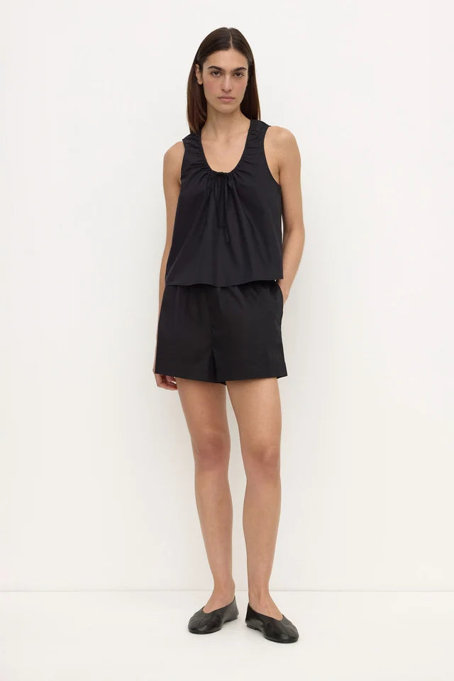 MICHA POPLIN SHORT | BLACK