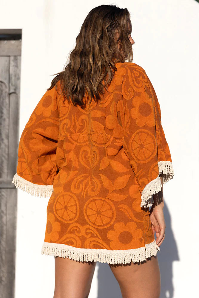 POMELIA TERRY THROW OVER DRESS