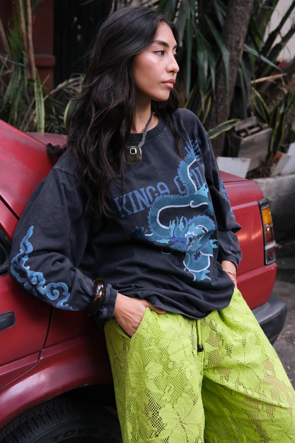 REX DRAGON ROSES LONG SLEEVE TEE