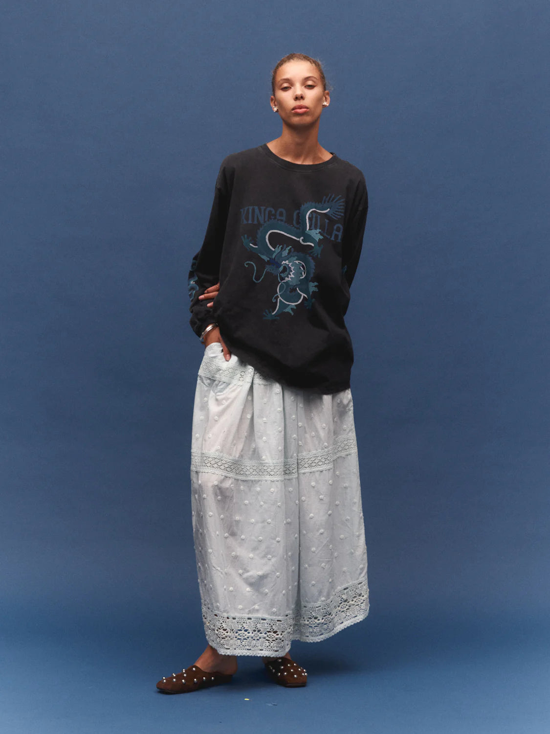 REX DRAGON ROSES LONG SLEEVE TEE