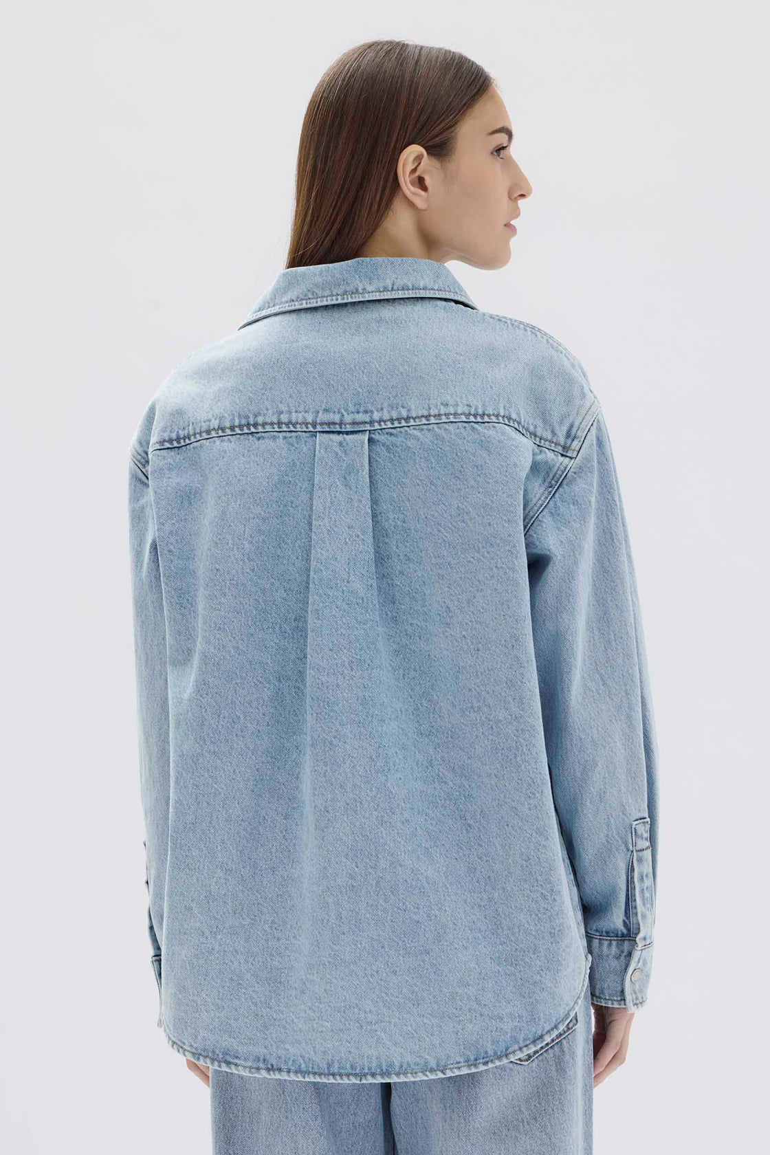 RYLEE DENIM OVERSHIRT | LIGHT STONE