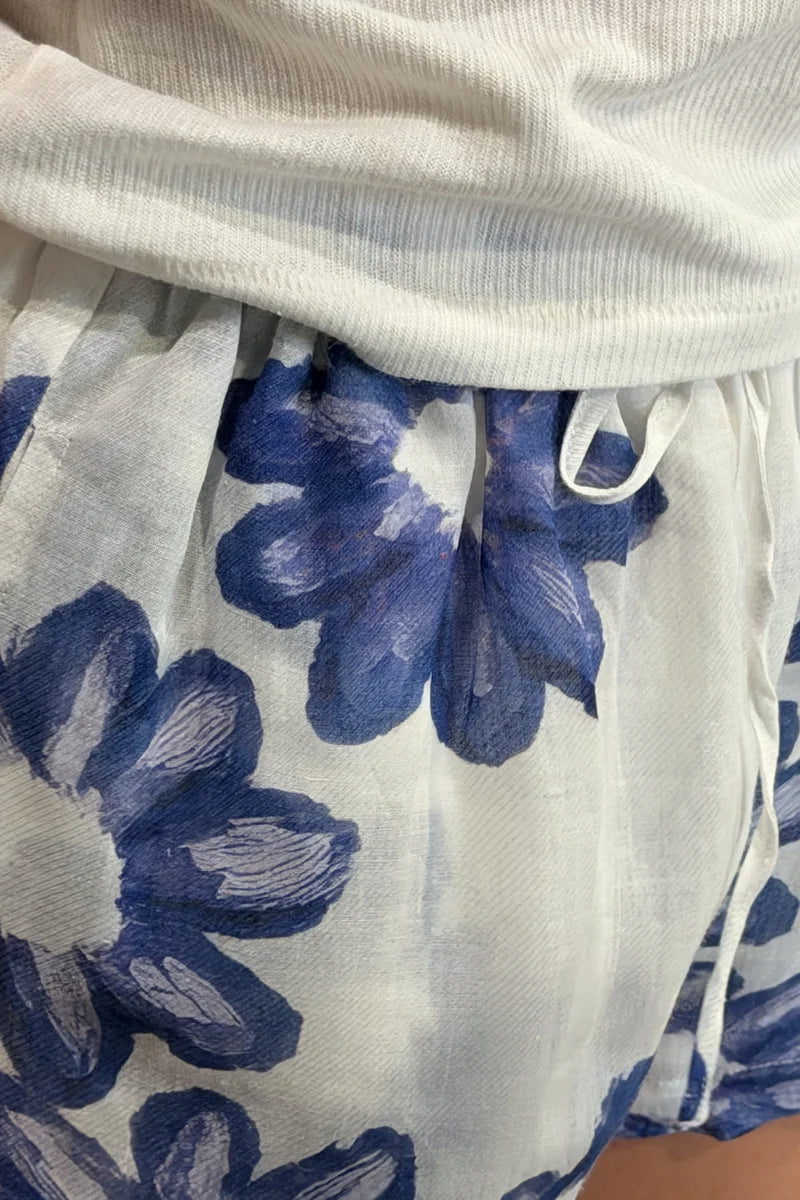 RAMIE SHORT | BLUE FLOWER