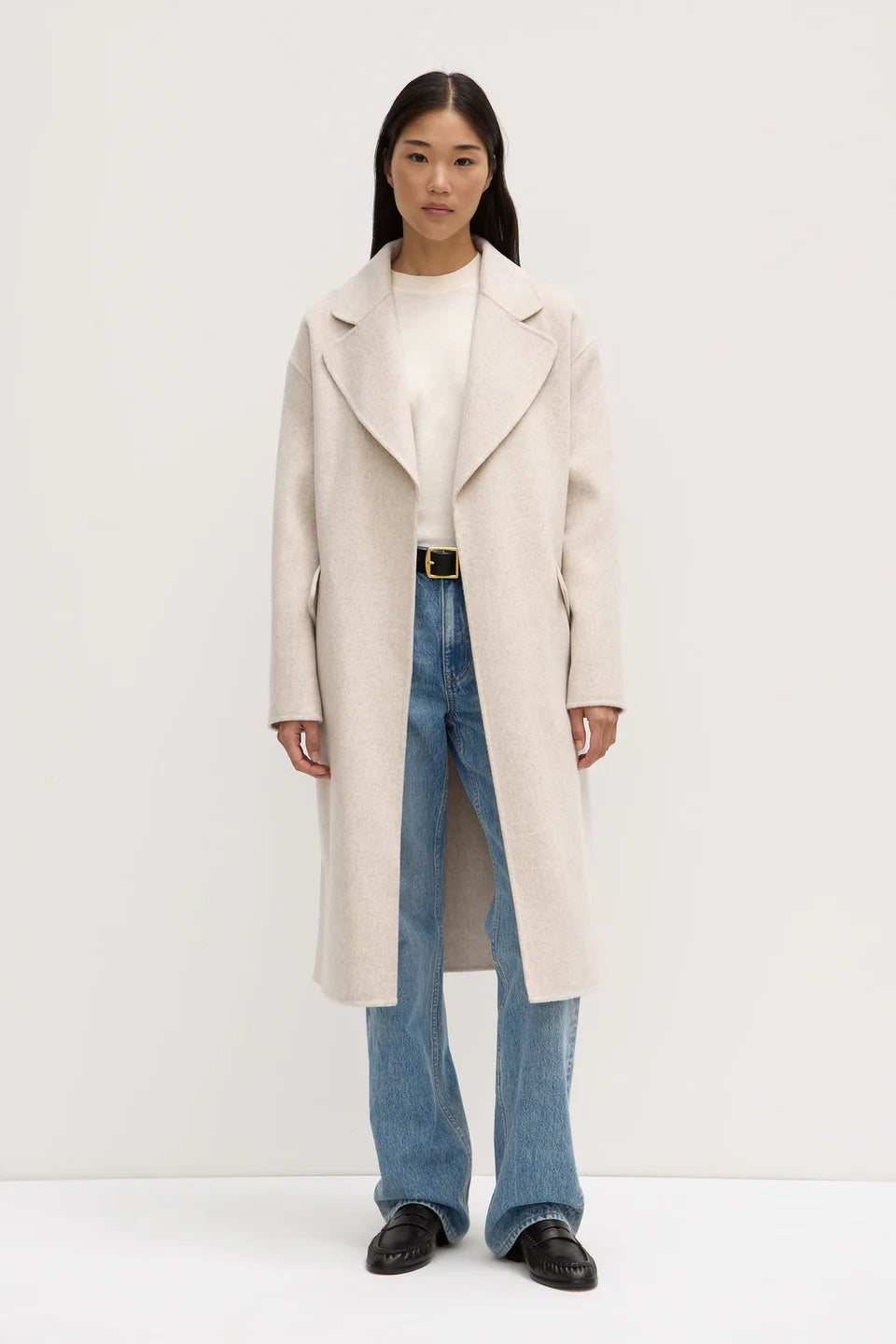 SADIE WOOL COAT | OAT MARLE