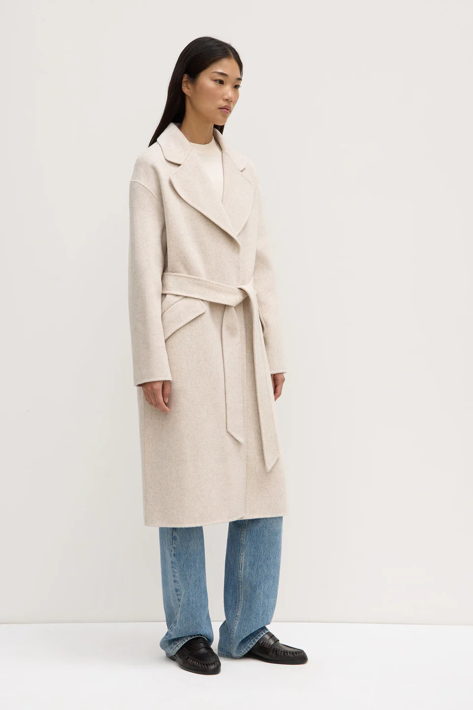 SADIE WOOL COAT | OAT MARLE