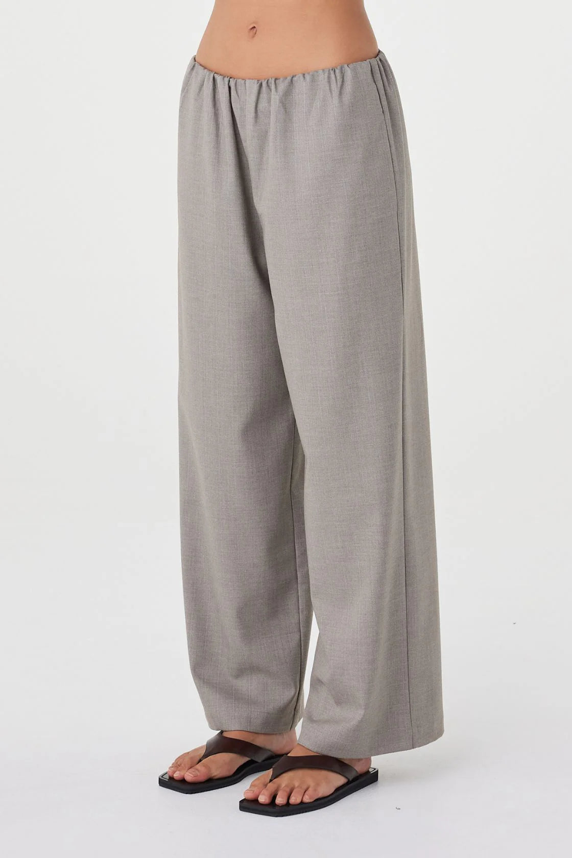 ANNIKA PANT | TAUPE BLUE PINSTRIPE