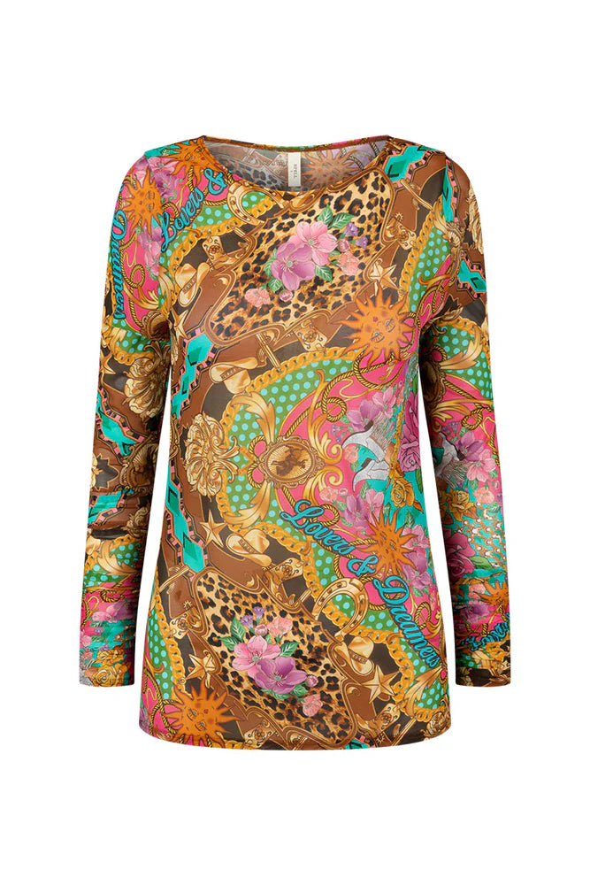LOVERS & DREMERS MESH LONG SLEEVE | COSMOS PINK
