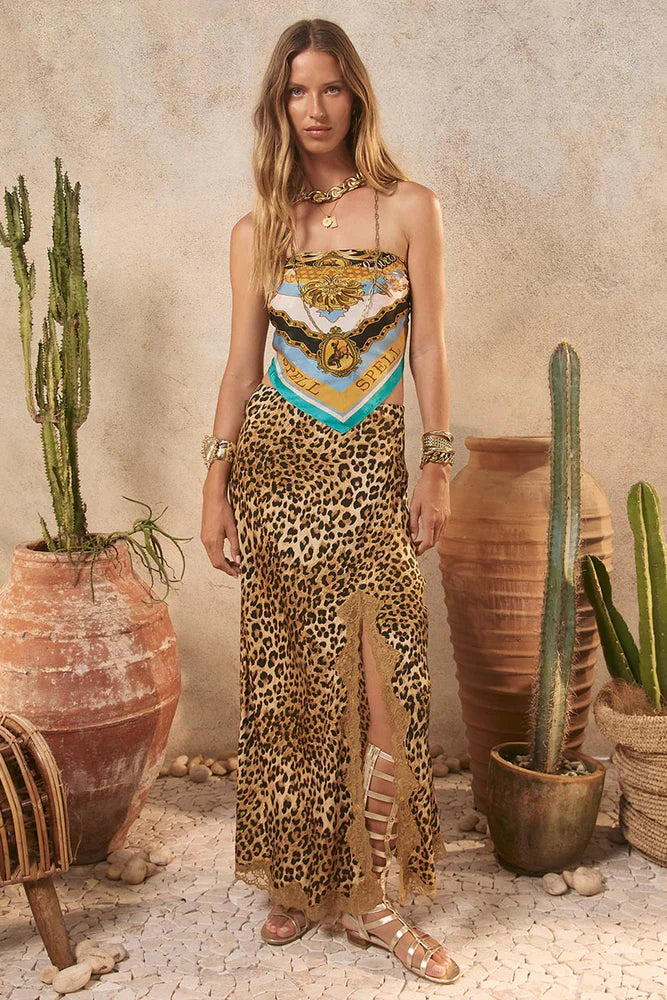 SAMANTHA BIAS SKIRT | VINTAGE LEOPARD