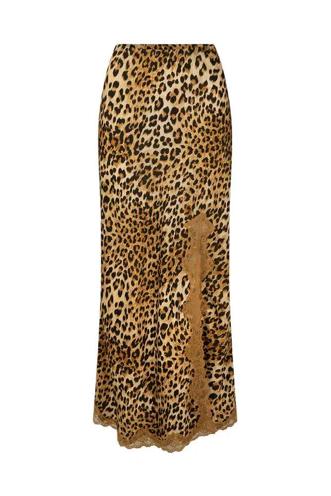 SAMANTHA BIAS SKIRT | VINTAGE LEOPARD