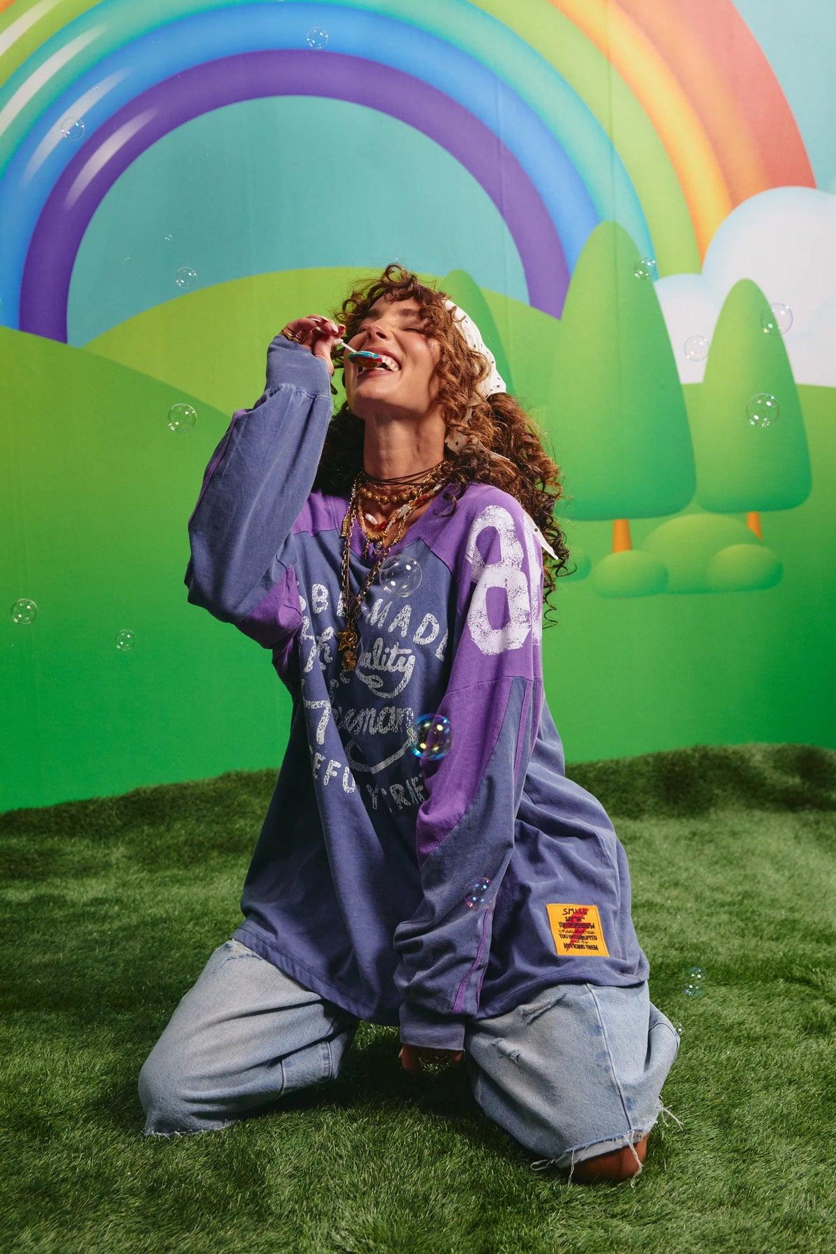 THE HIGH QUALITY HUMAN LS TEE | PURPLE