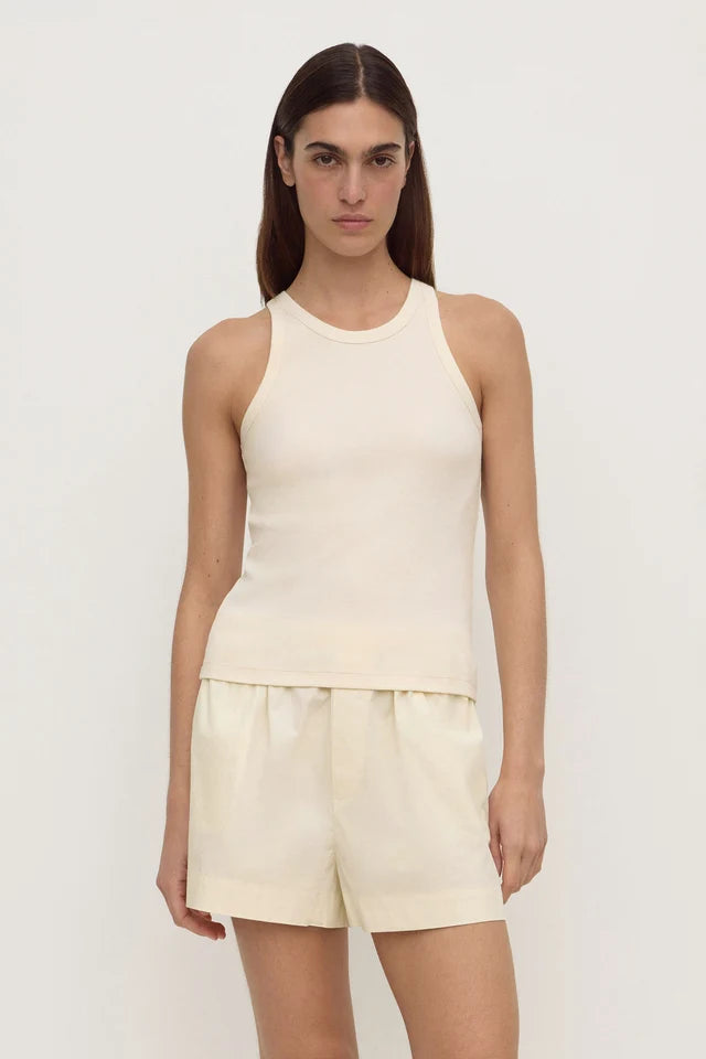 TABITHA RIB TANK | VANILLA