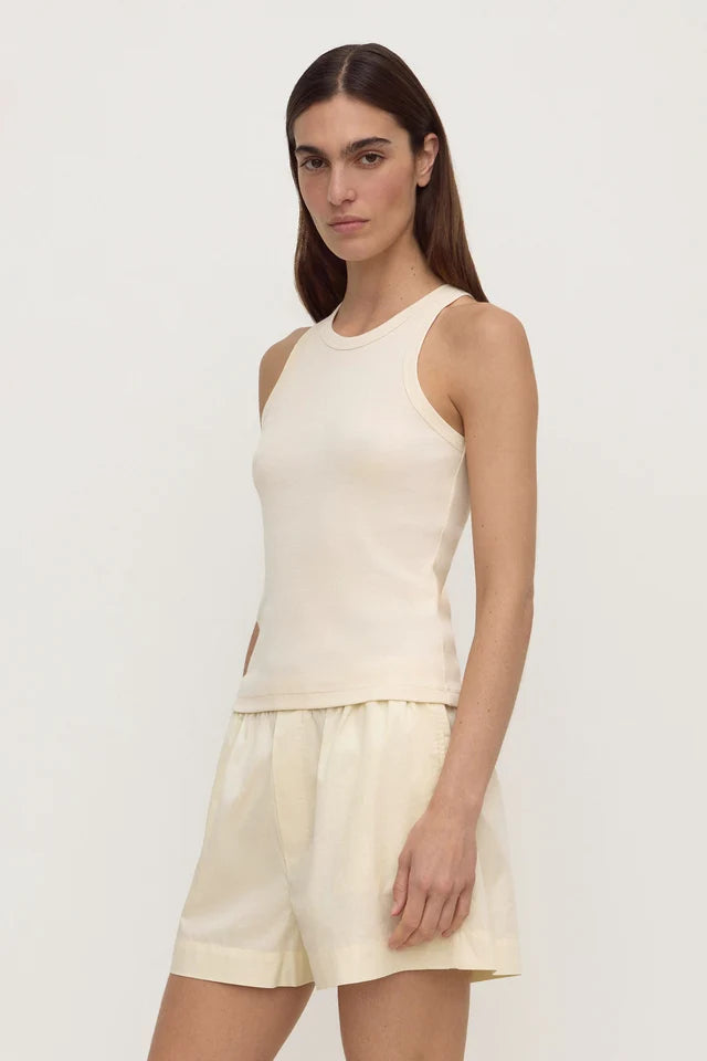 TABITHA RIB TANK | VANILLA