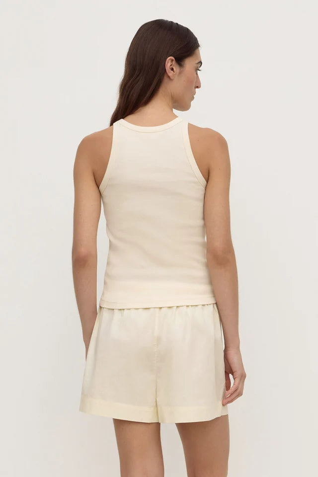TABITHA RIB TANK | VANILLA