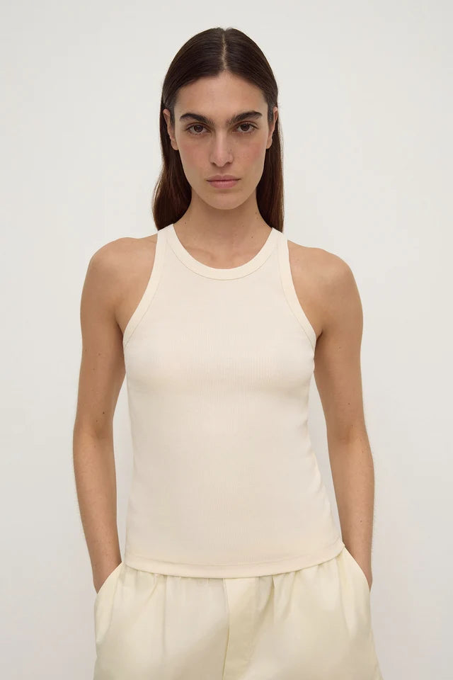 TABITHA RIB TANK | VANILLA