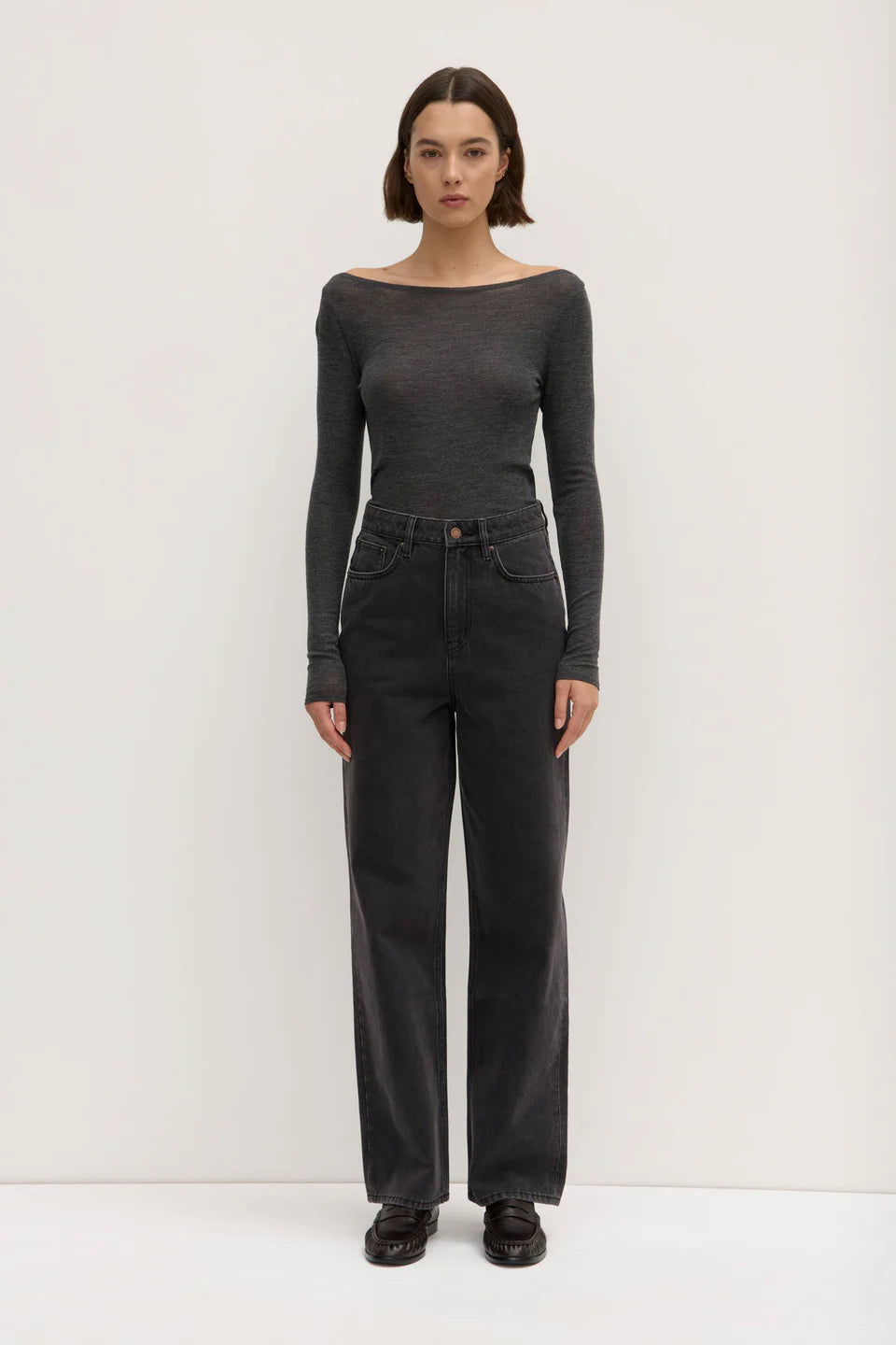 HIGH WAIST STRAIGHT JEAN | VINTAGE BLACK