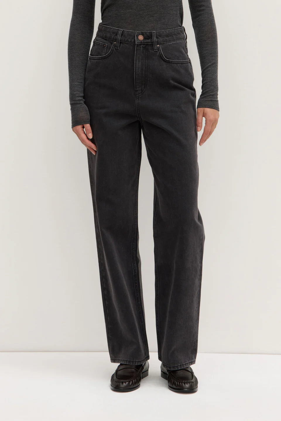 HIGH WAIST STRAIGHT JEAN | VINTAGE BLACK