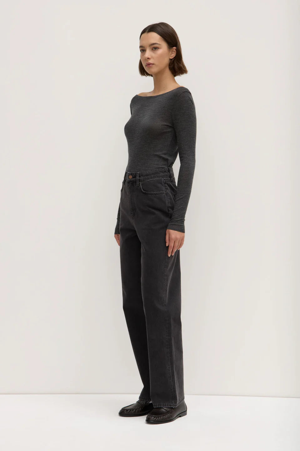 HIGH WAIST STRAIGHT JEAN | VINTAGE BLACK