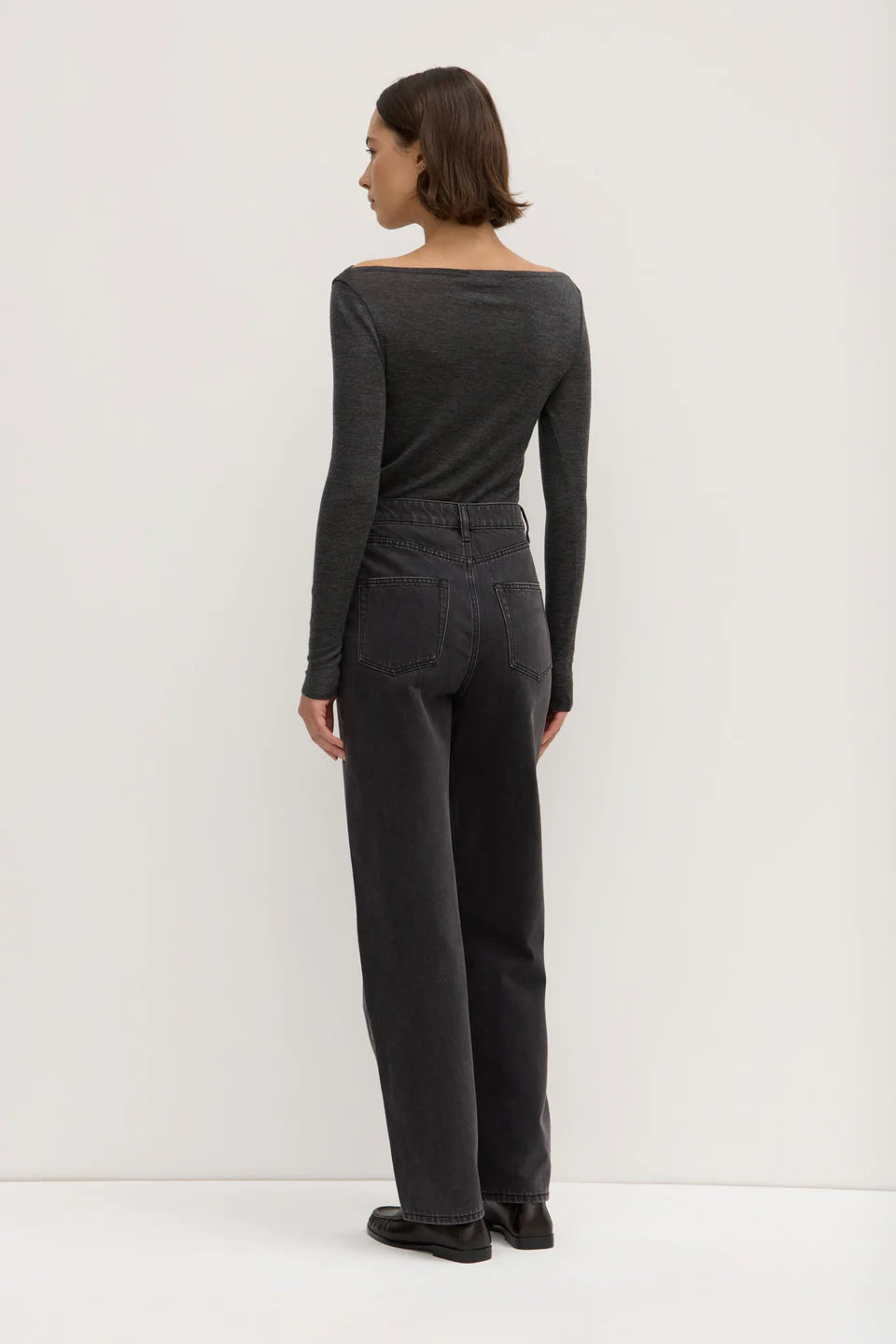 HIGH WAIST STRAIGHT JEAN | VINTAGE BLACK