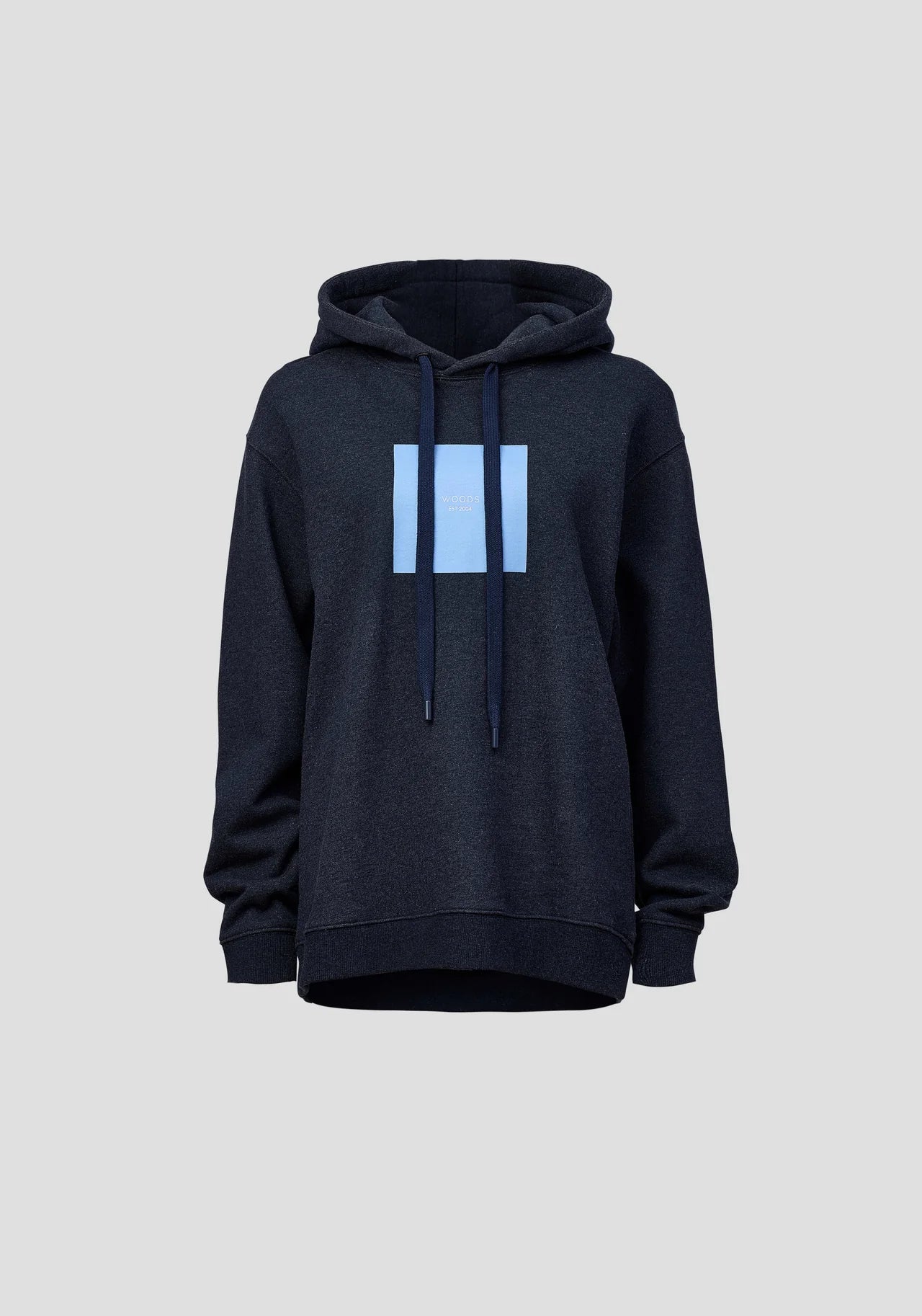 WOODS UNISEX HOODIE | NAVY MARLE